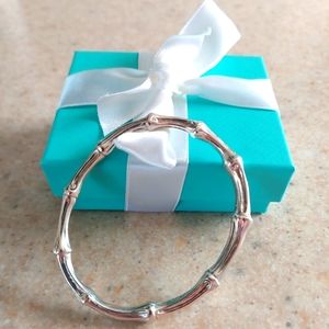 Tiffany & Co Sterling Silver Bamboo Bangle Bracelet